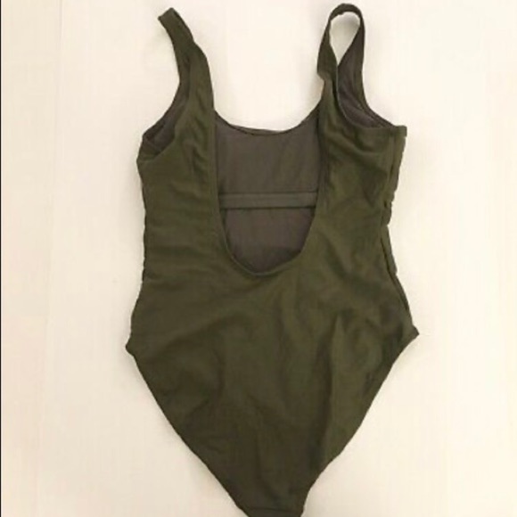 No Boundaries/ Olive Green “Bae Squad” One Piece Swimsuit / JR L 11-13/ - Picture 4 of 7